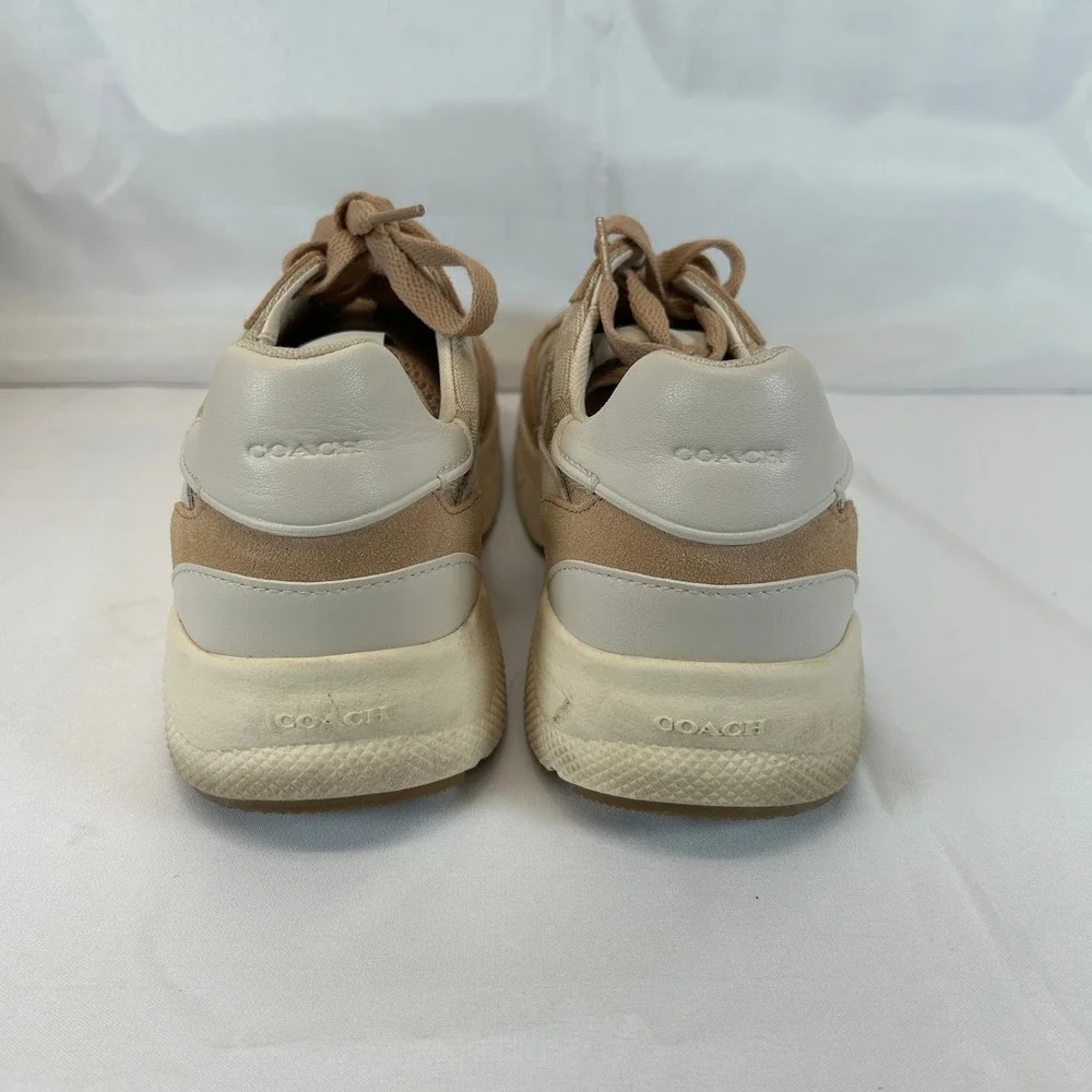 Coach C152 Sig Tech Runner Light Khaki Chalk G5057 Womens 11 B Sneaker
